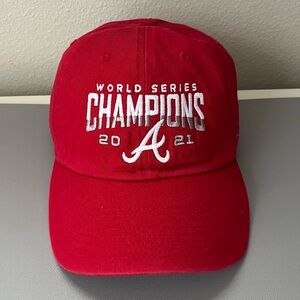 Atlanta Braves World Series Champions 2021 Red Baseball Cap